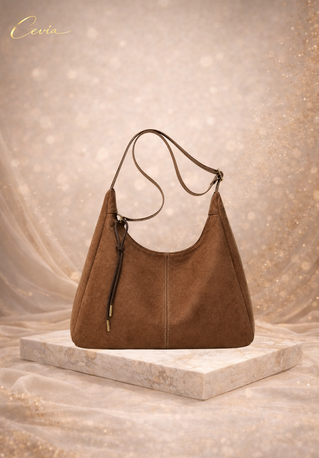 The Velora Suede Shoulder Bag