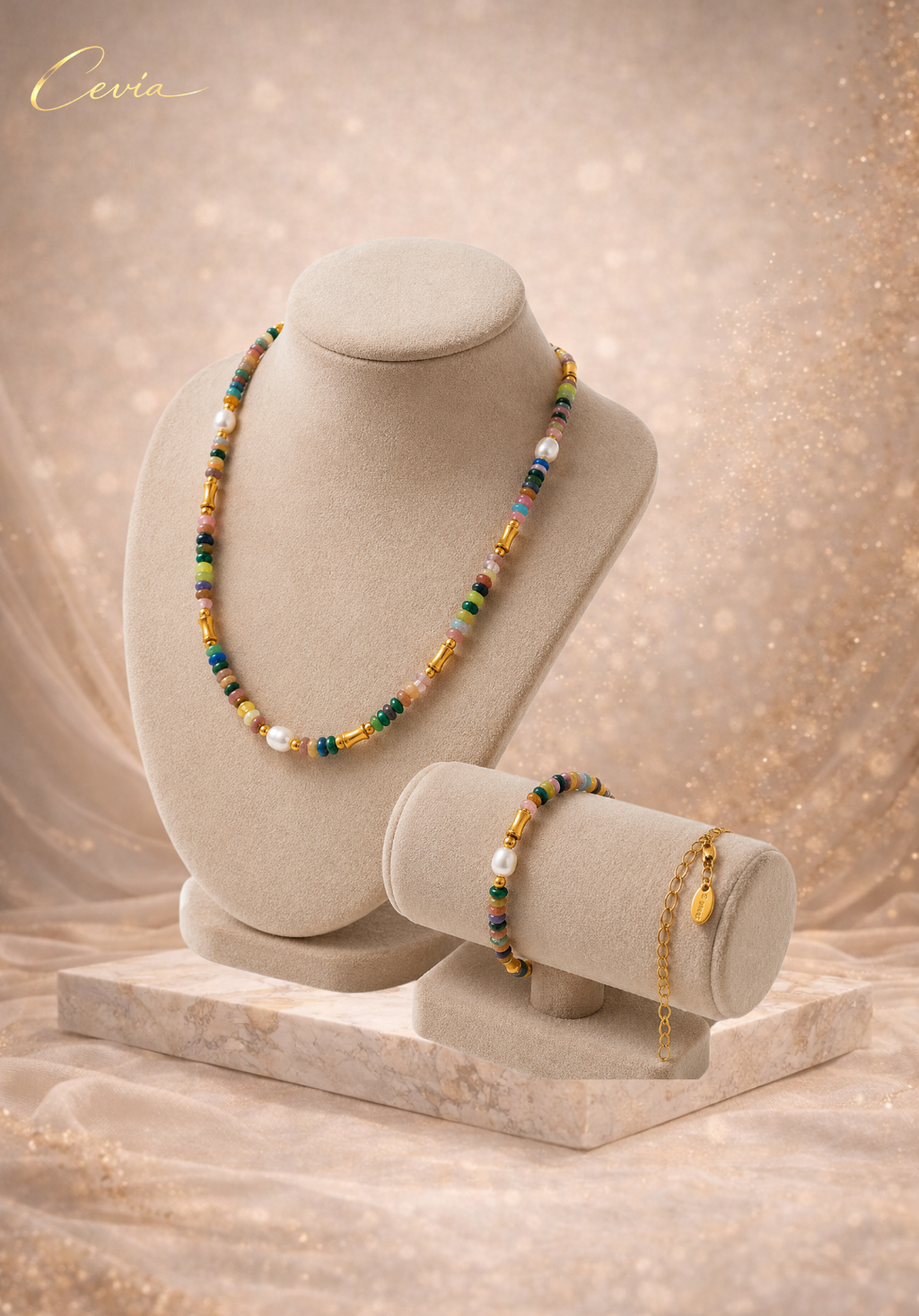 The Riviera Beaded Pearl Set