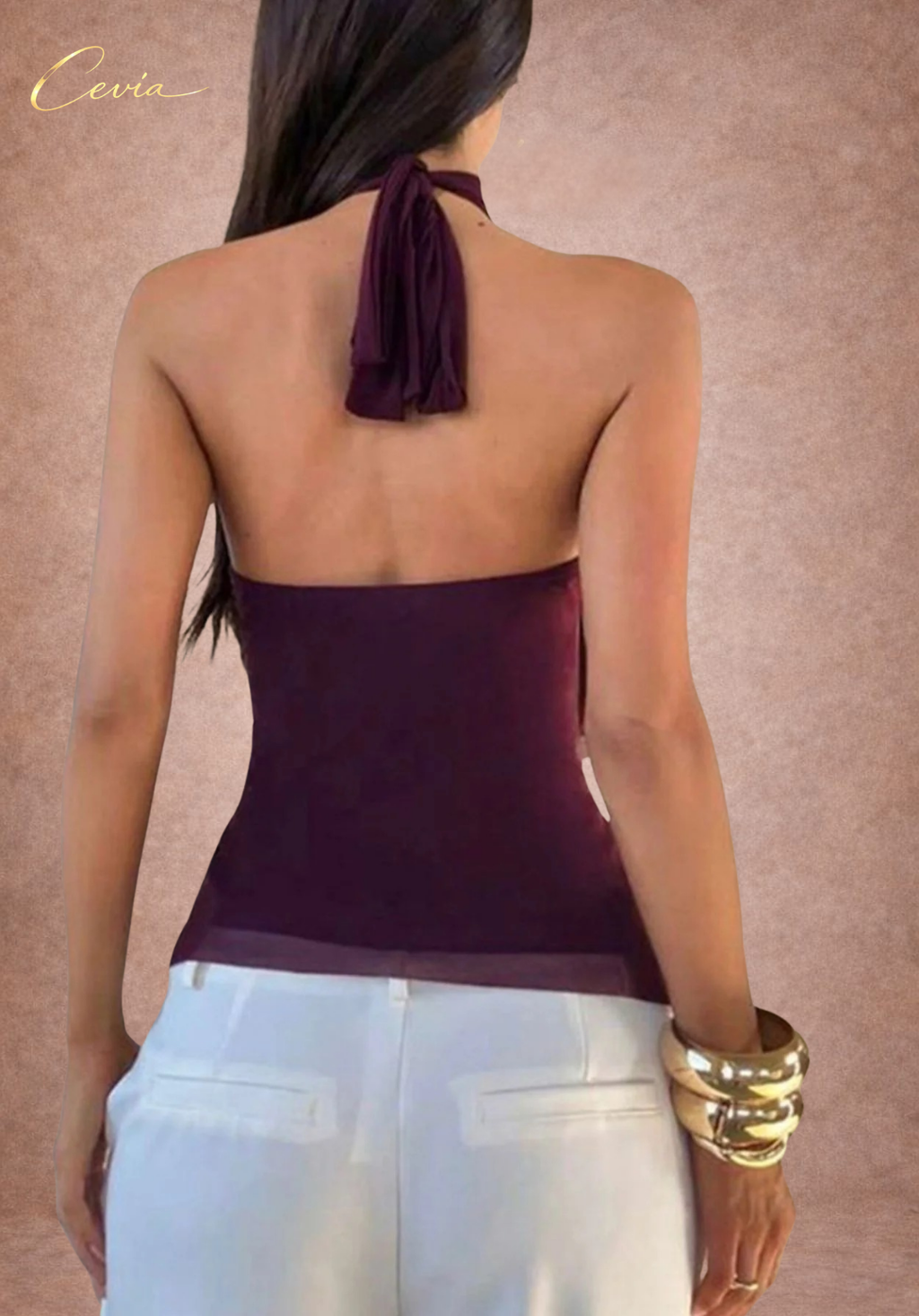 The Selene Cascade Halter Top