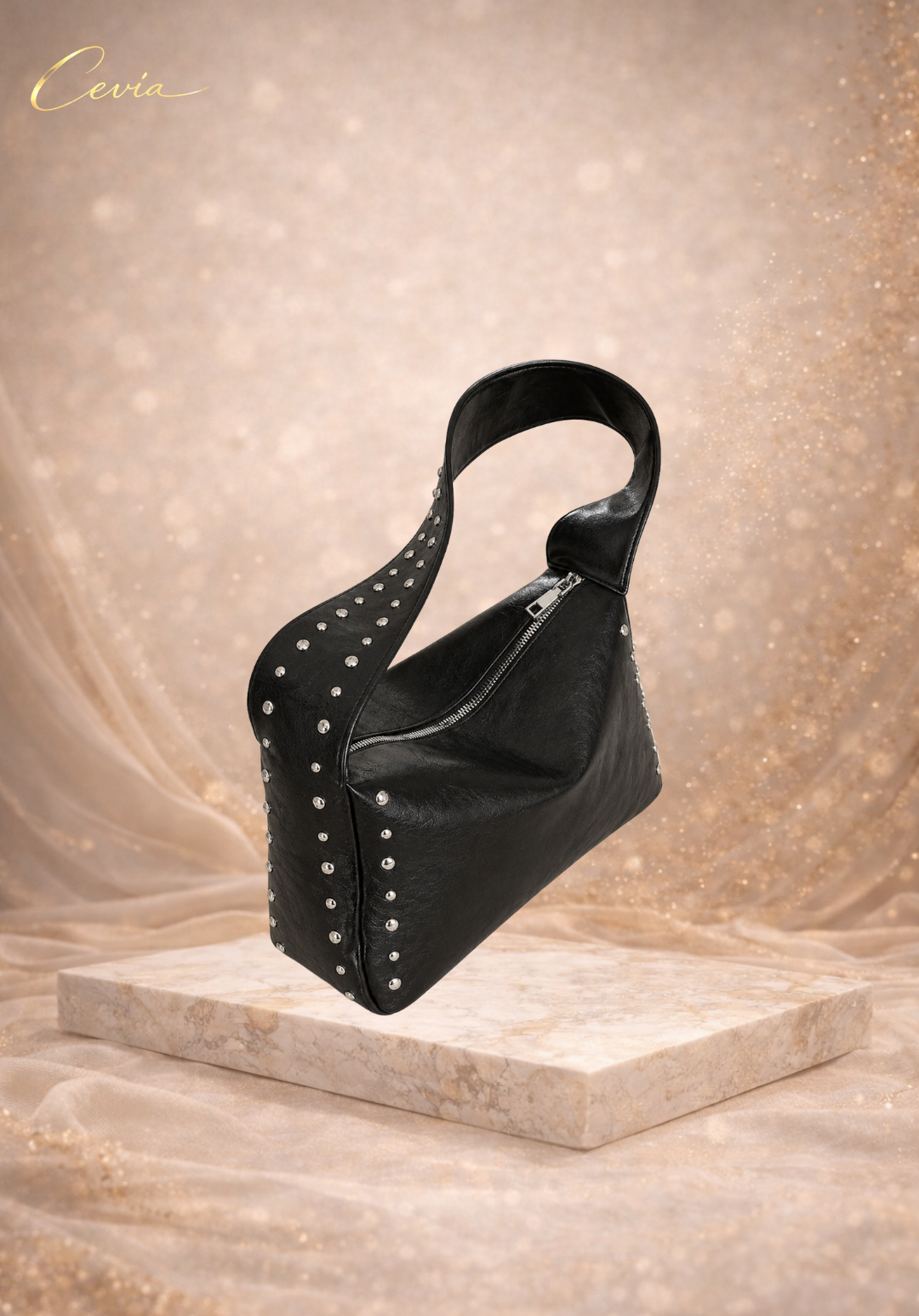 The Rivelle Studded Shoulder Bag