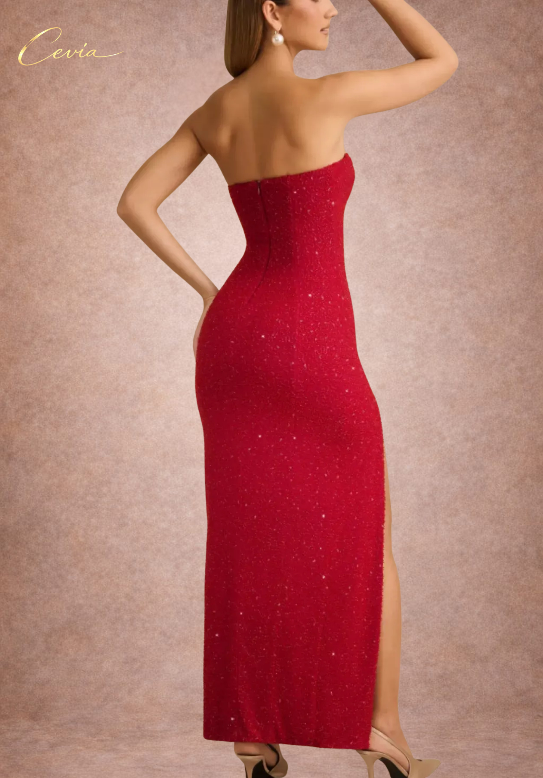 The Celeste Radiance Evening Dress