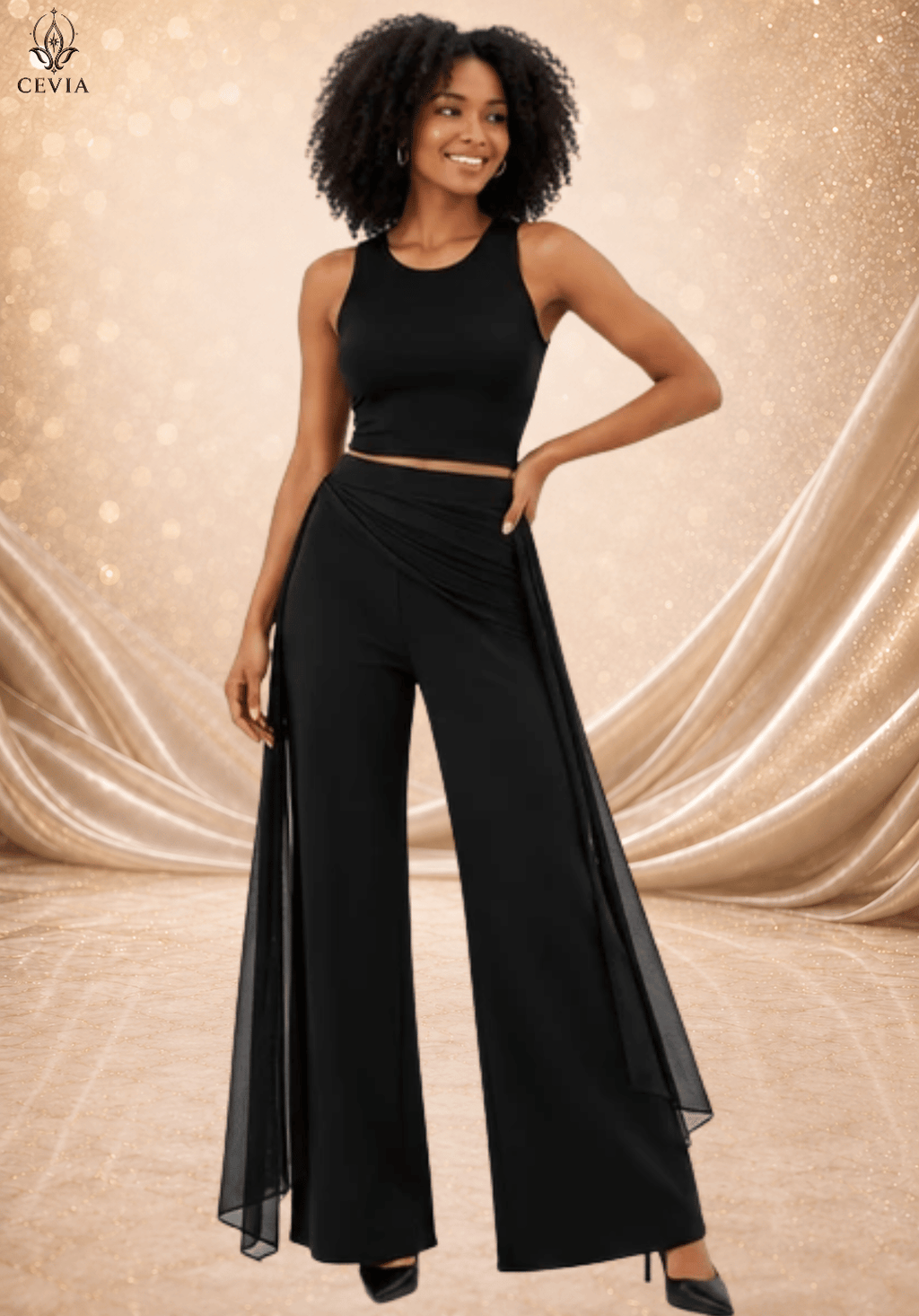The Draped Muse Wide-Leg Pants
