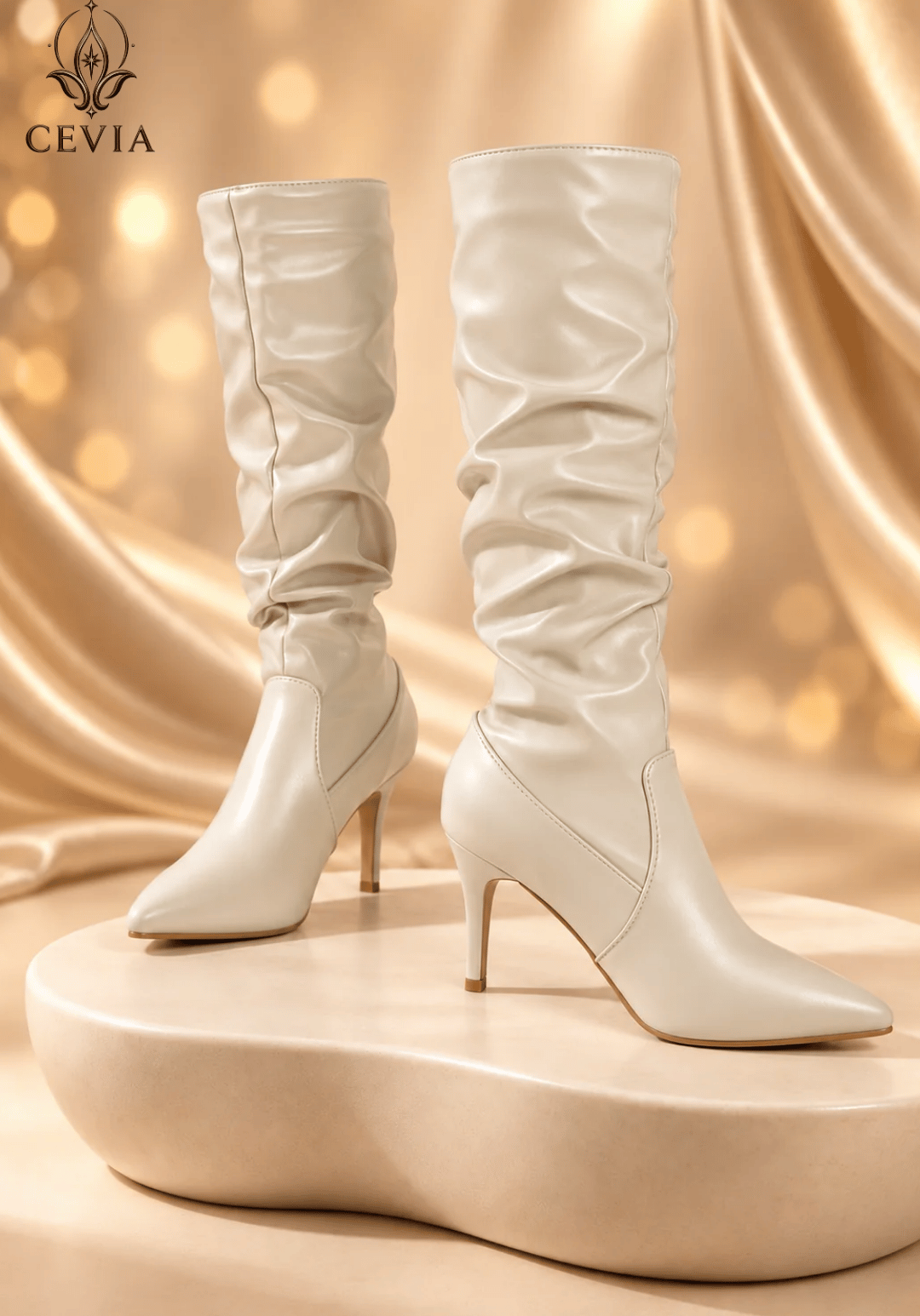 The Sculpted Slouch High-Heel Boots