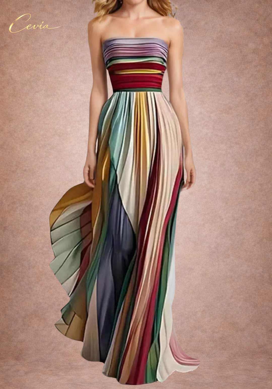 The Celeste Pleated Maxi Dress
