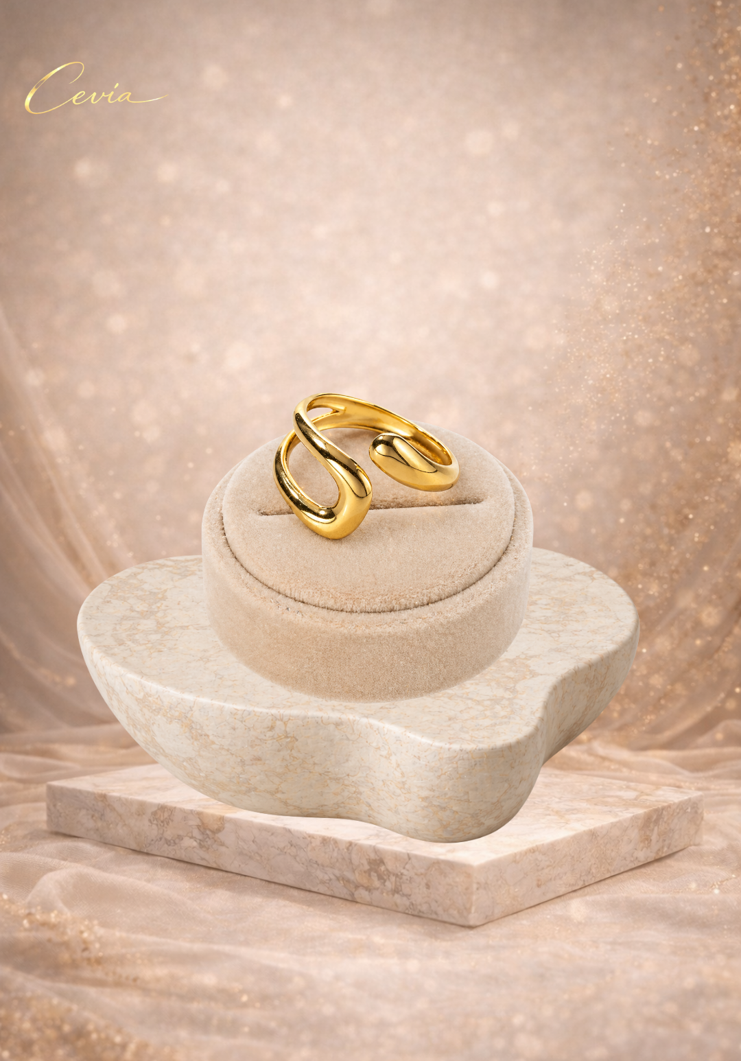 The Elara Sculpted Open Ring