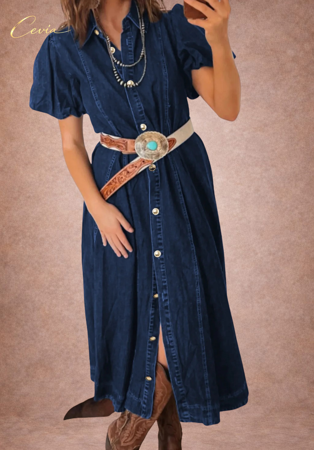 The Heritage Buttoned Midi Dress