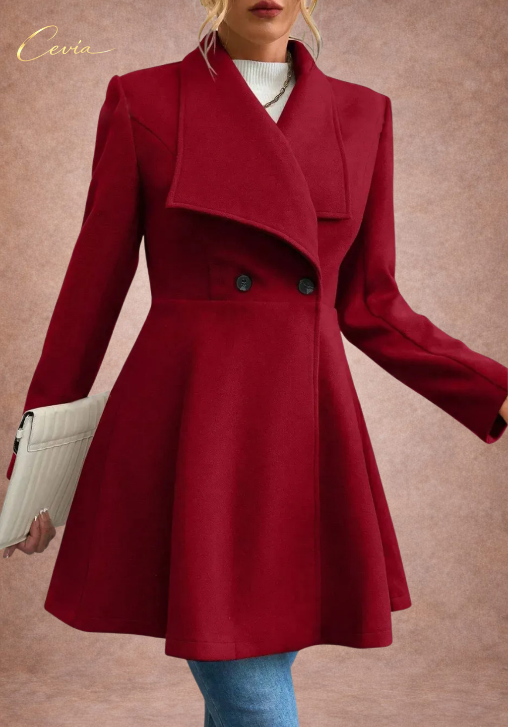 Flared Double-Breasted Elegance Coat