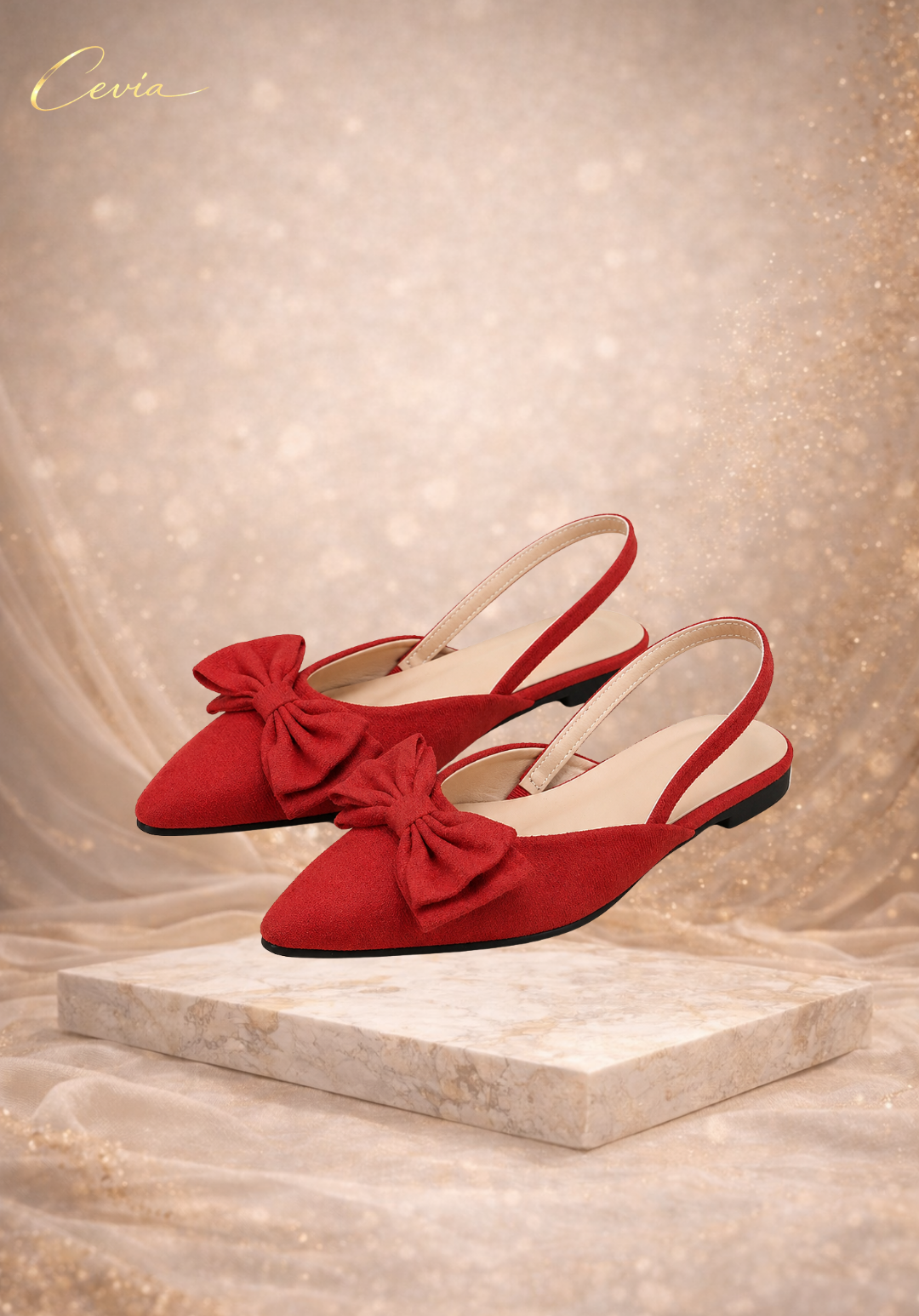 The Milano Bow Slingback Flats