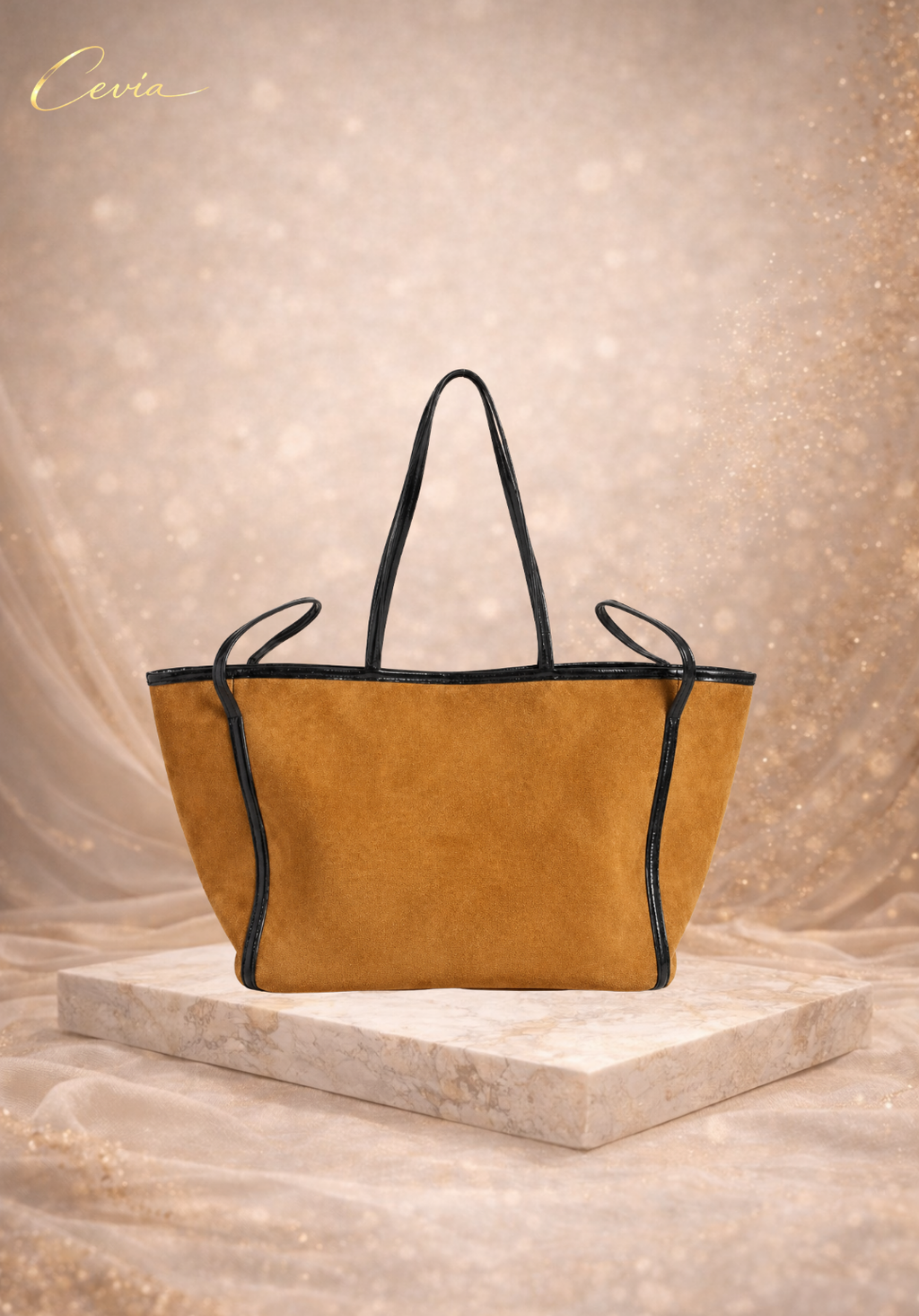 The Valmere Suede Trim Tote Bag