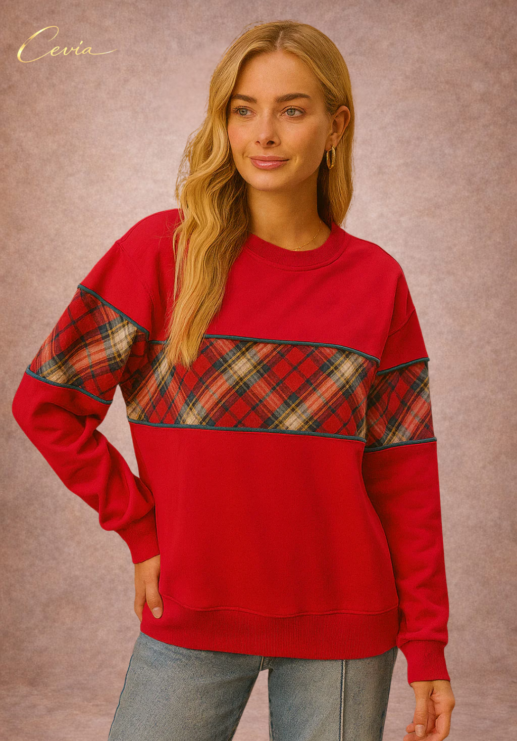 The Marivelle Plaid-Fest Holiday Top