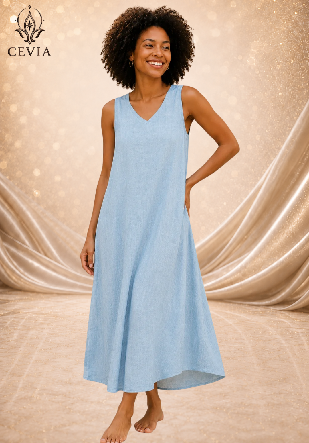 The Pocketed Sleeveless Maxi Dress
