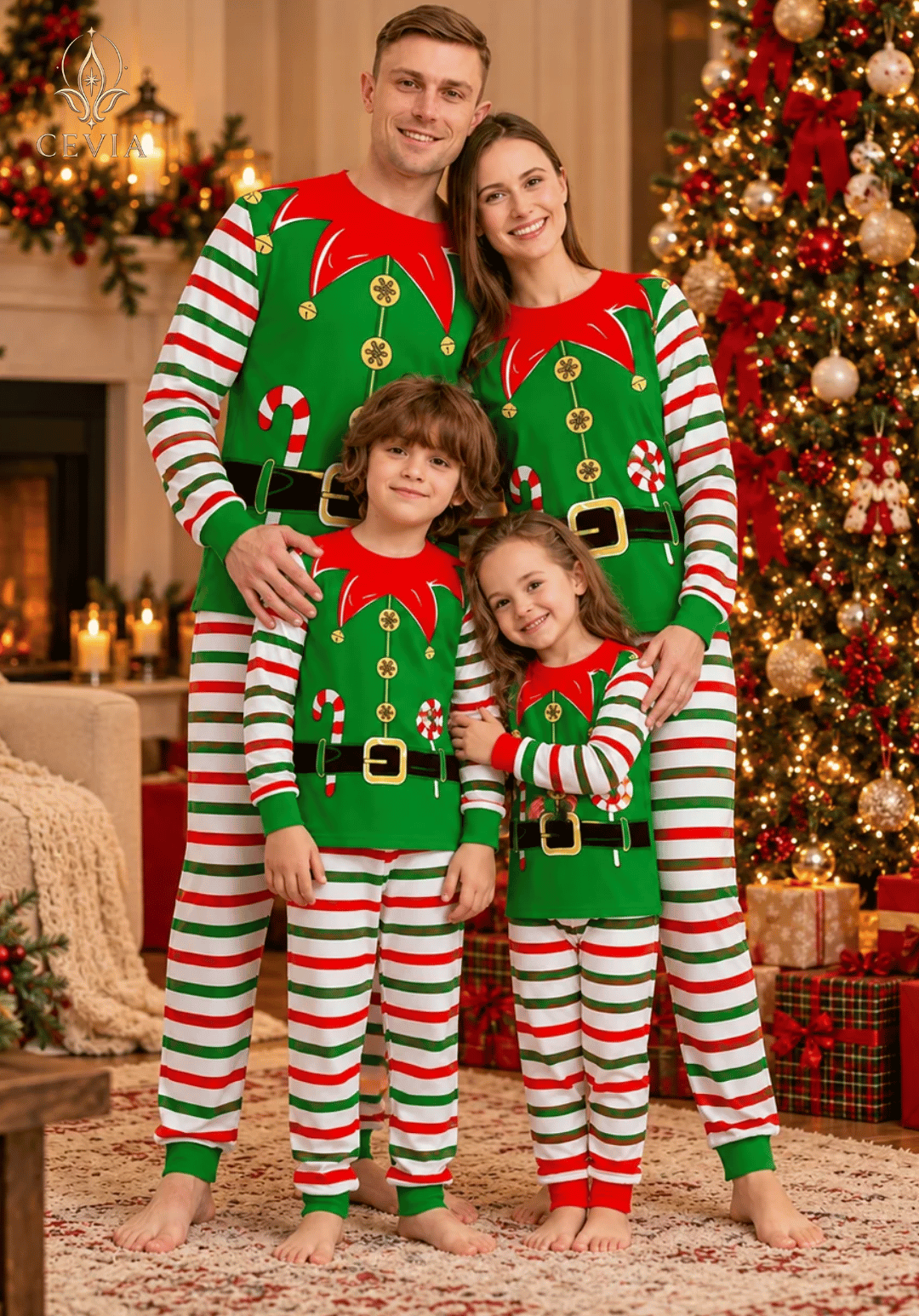 أطقم بيجامات كريسماس عائلية متطابقة — Santa's Little Elf