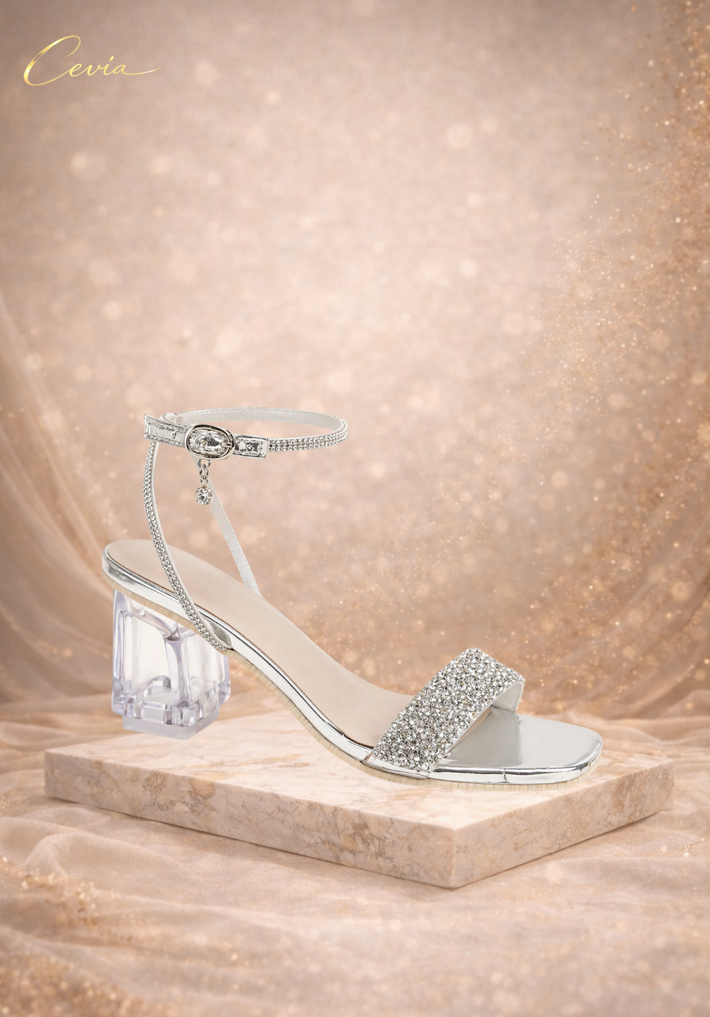The Crystal Glow Evening Heels