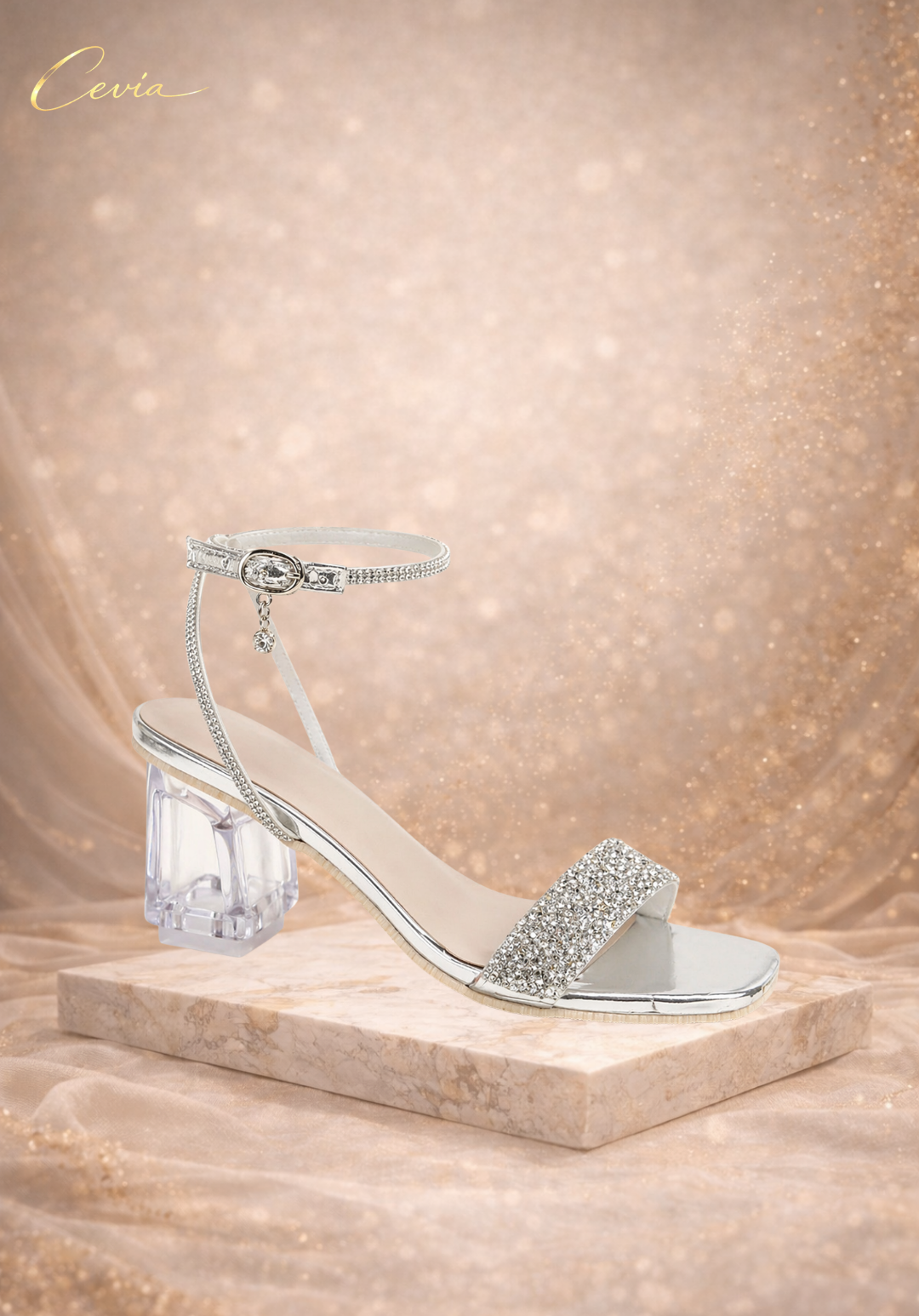 The Crystal Glow Evening Heels