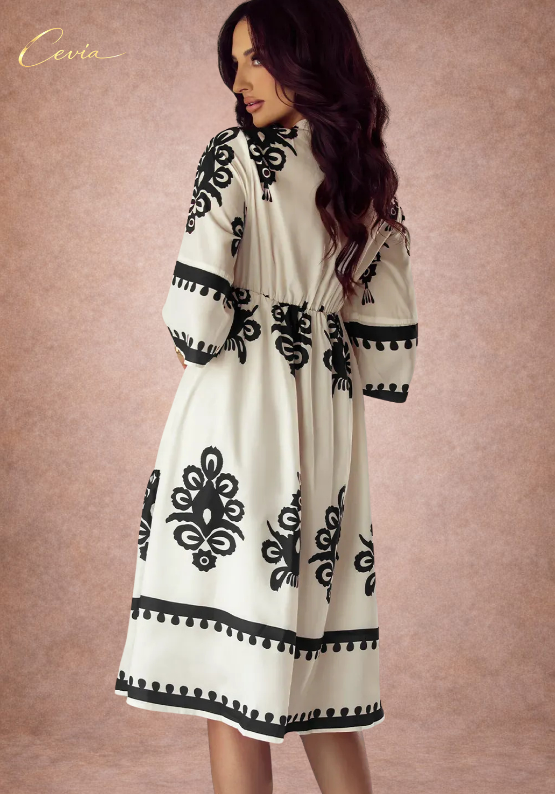 Bohemian V-Neck Tiered Mini Dress