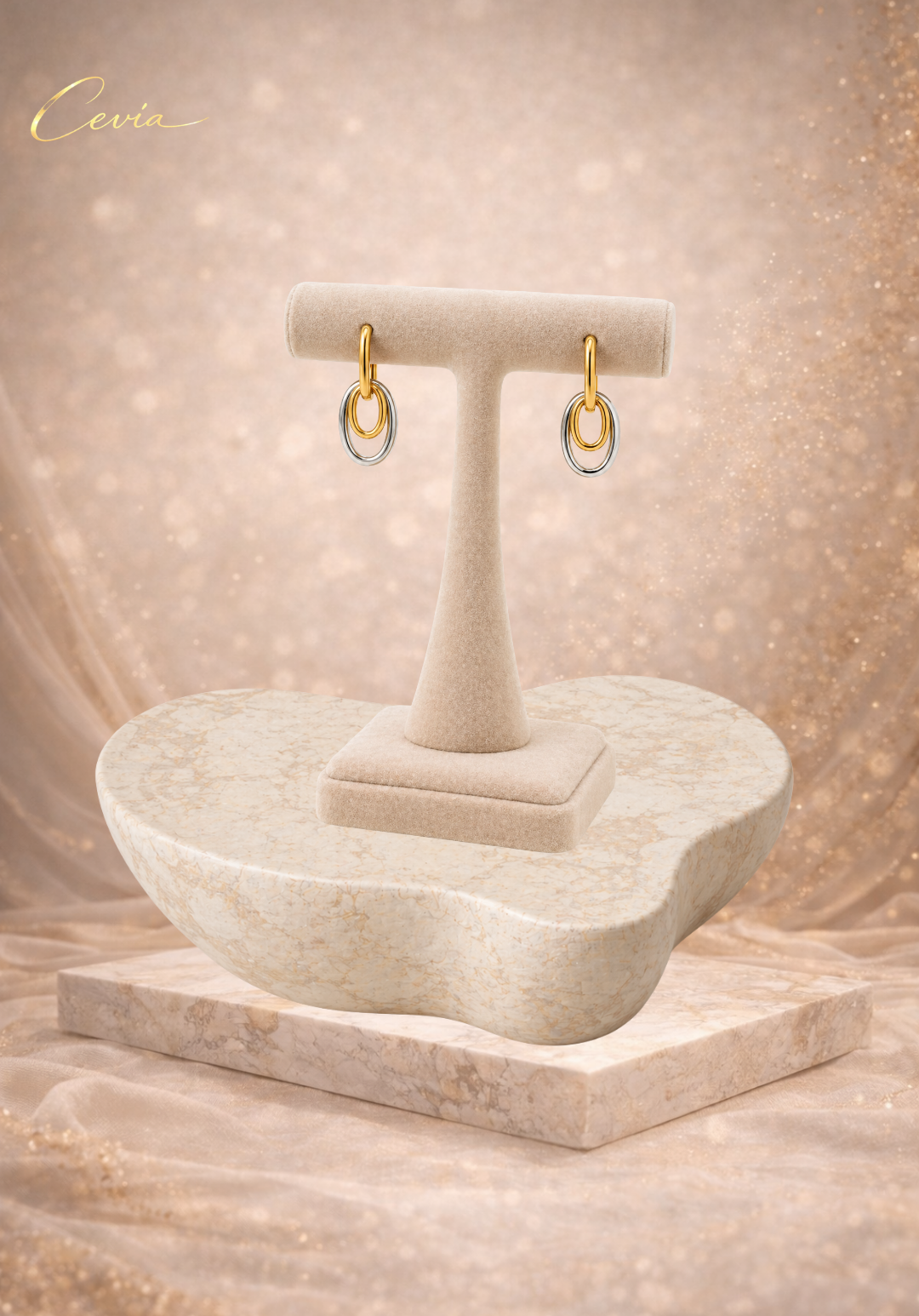 The Liora Interlocked Hoop Earrings