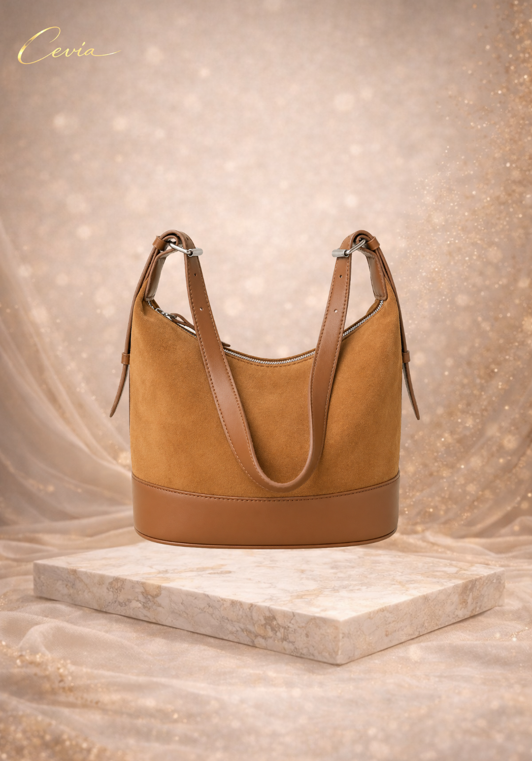 The Marvelle Suede Hobo Bag