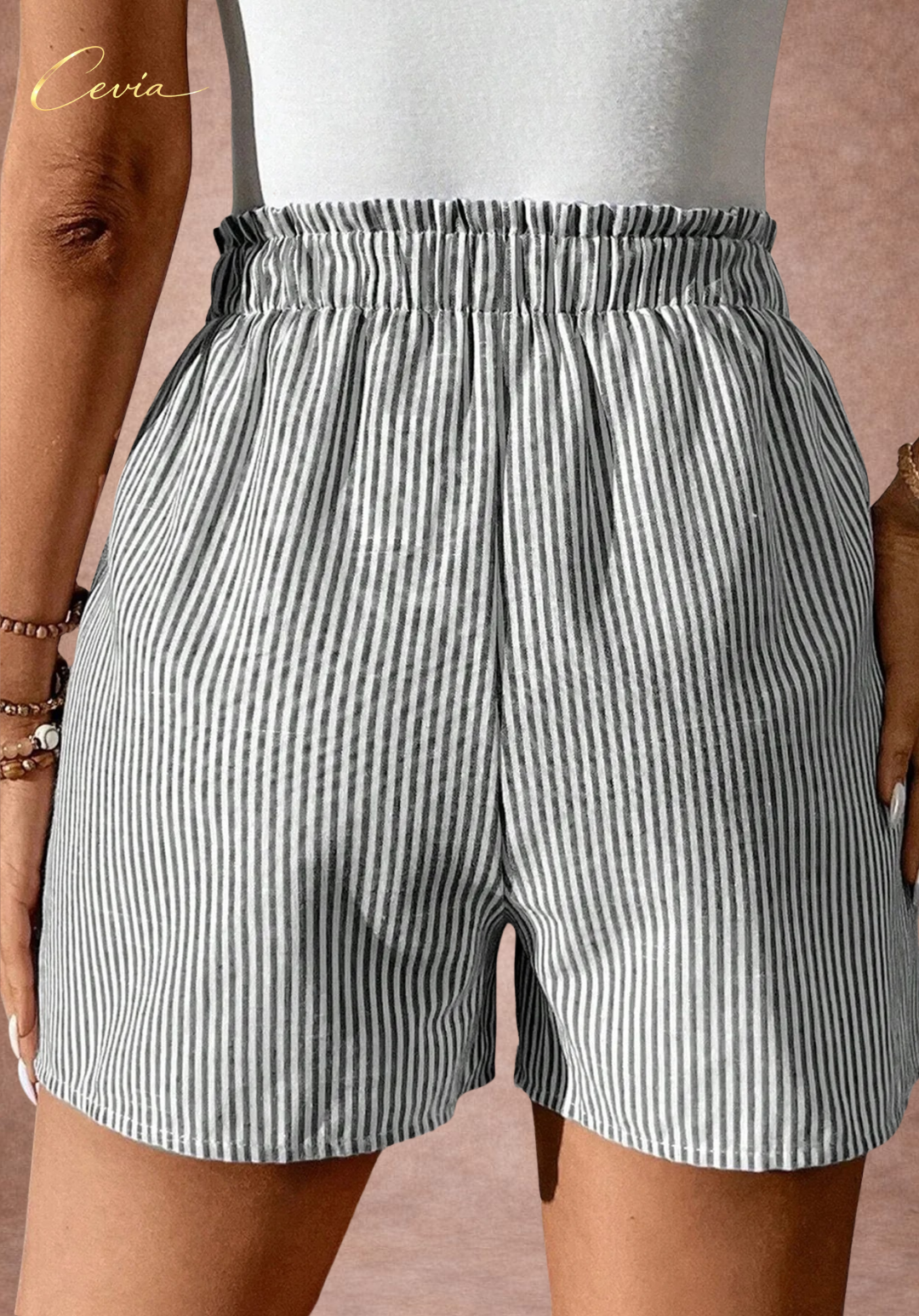 The Riviera Stripe Pocket Shorts