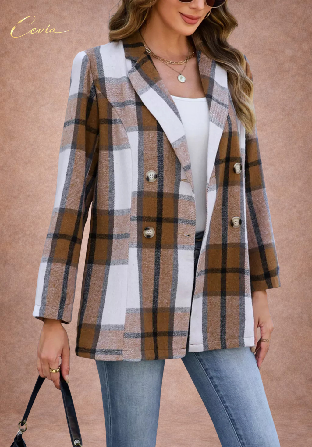 The Marcellise Checked Tailored Blazer