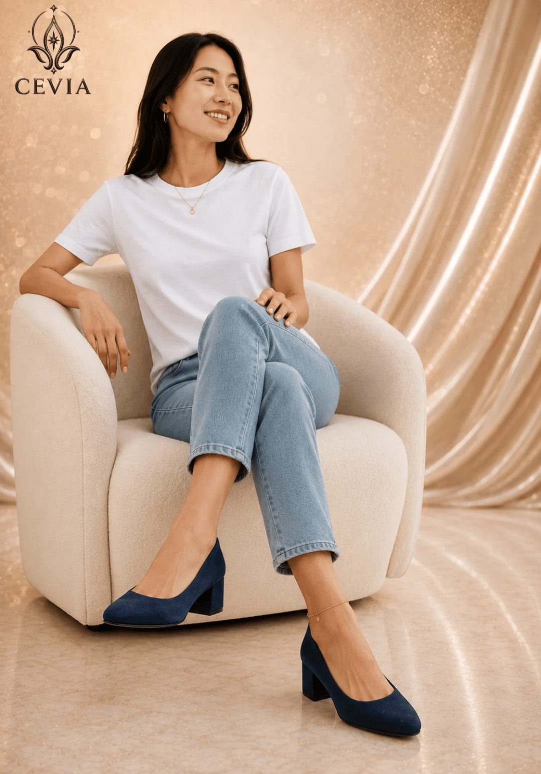 The Refined Comfort Block-Heel Pumps