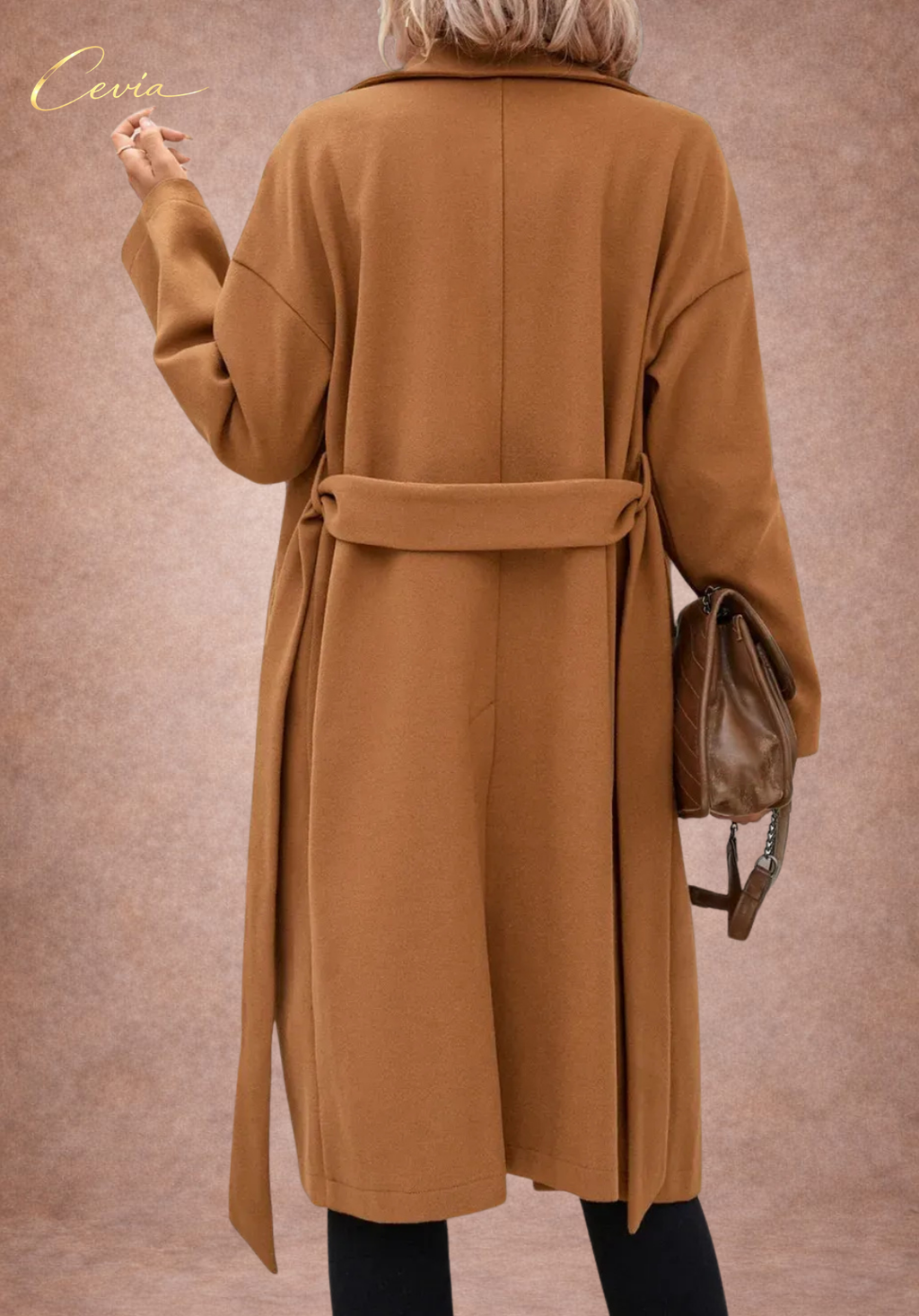The Ravelle Camel-Belted Autumn Coat