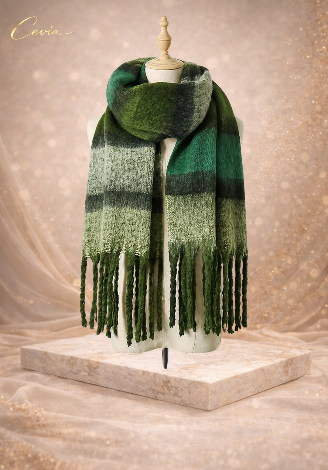 The Alvaré Soft-Blend Gradient Fringe Scarf