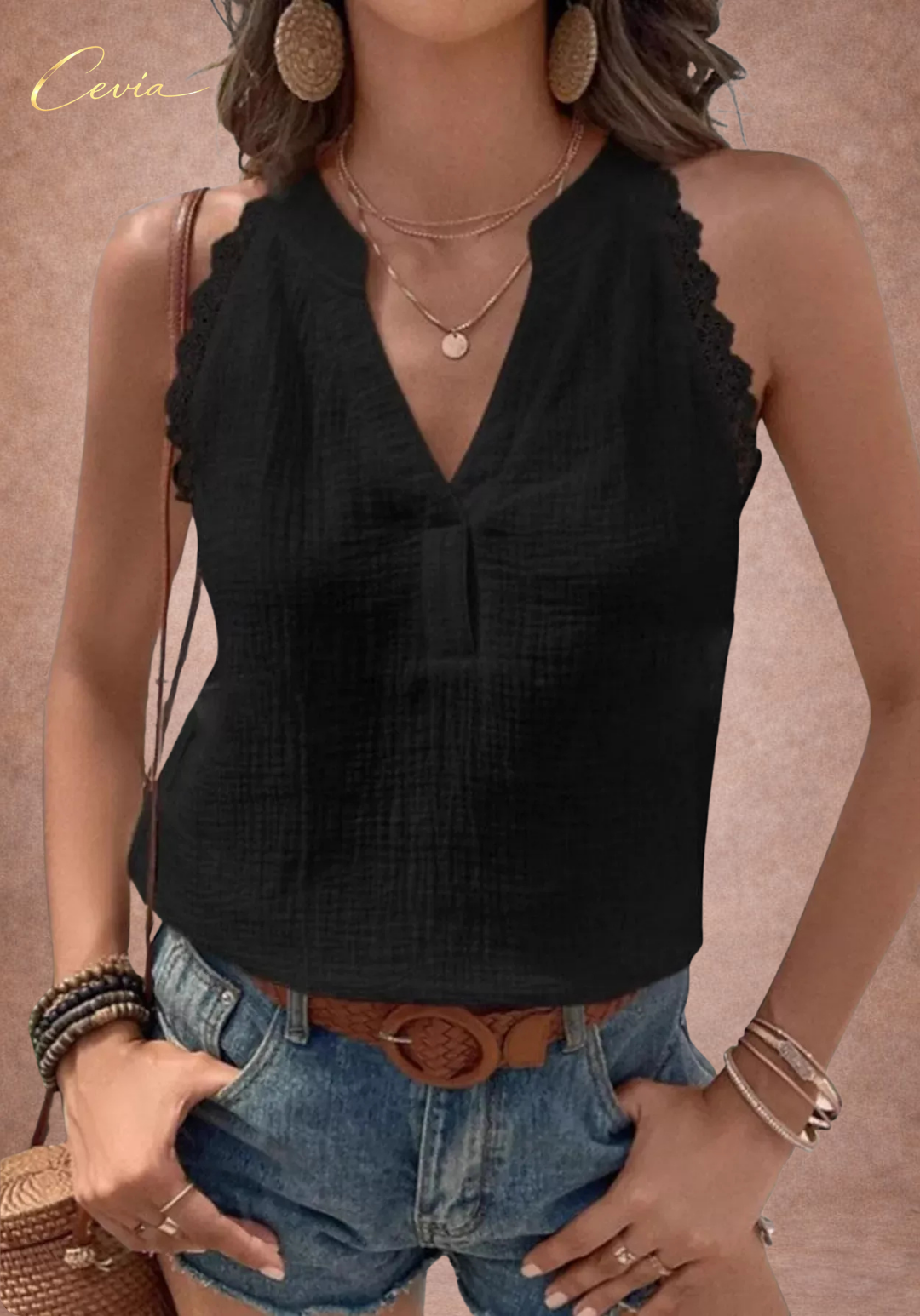 The Elowen Lace Trim Blouse