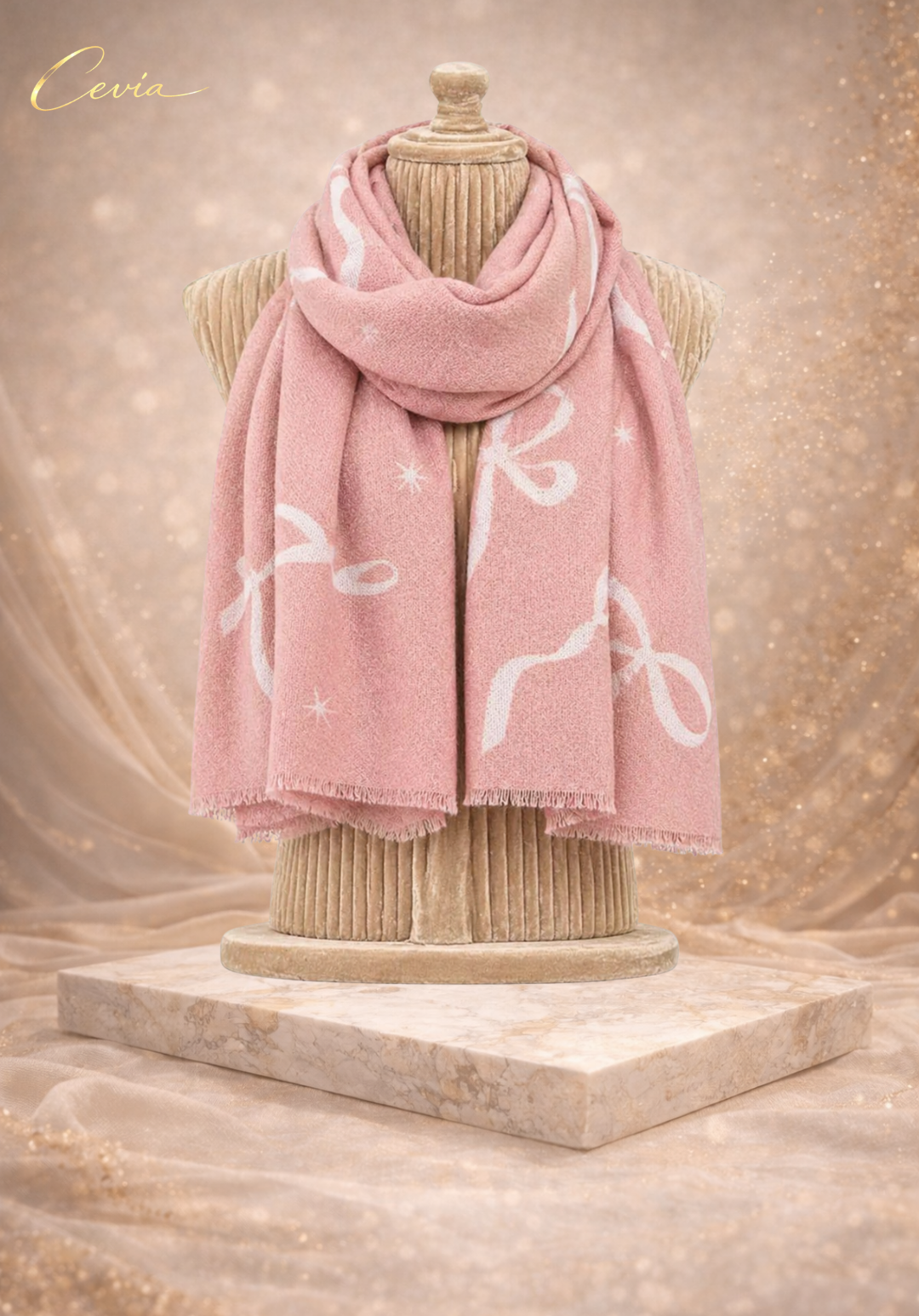 The Noire Ribbon-Whisper Winter Scarf