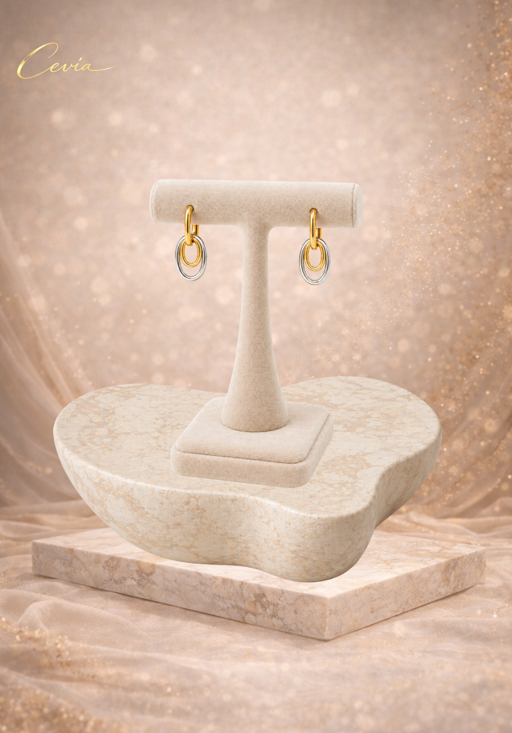 The Liora Interlocked Hoop Earrings