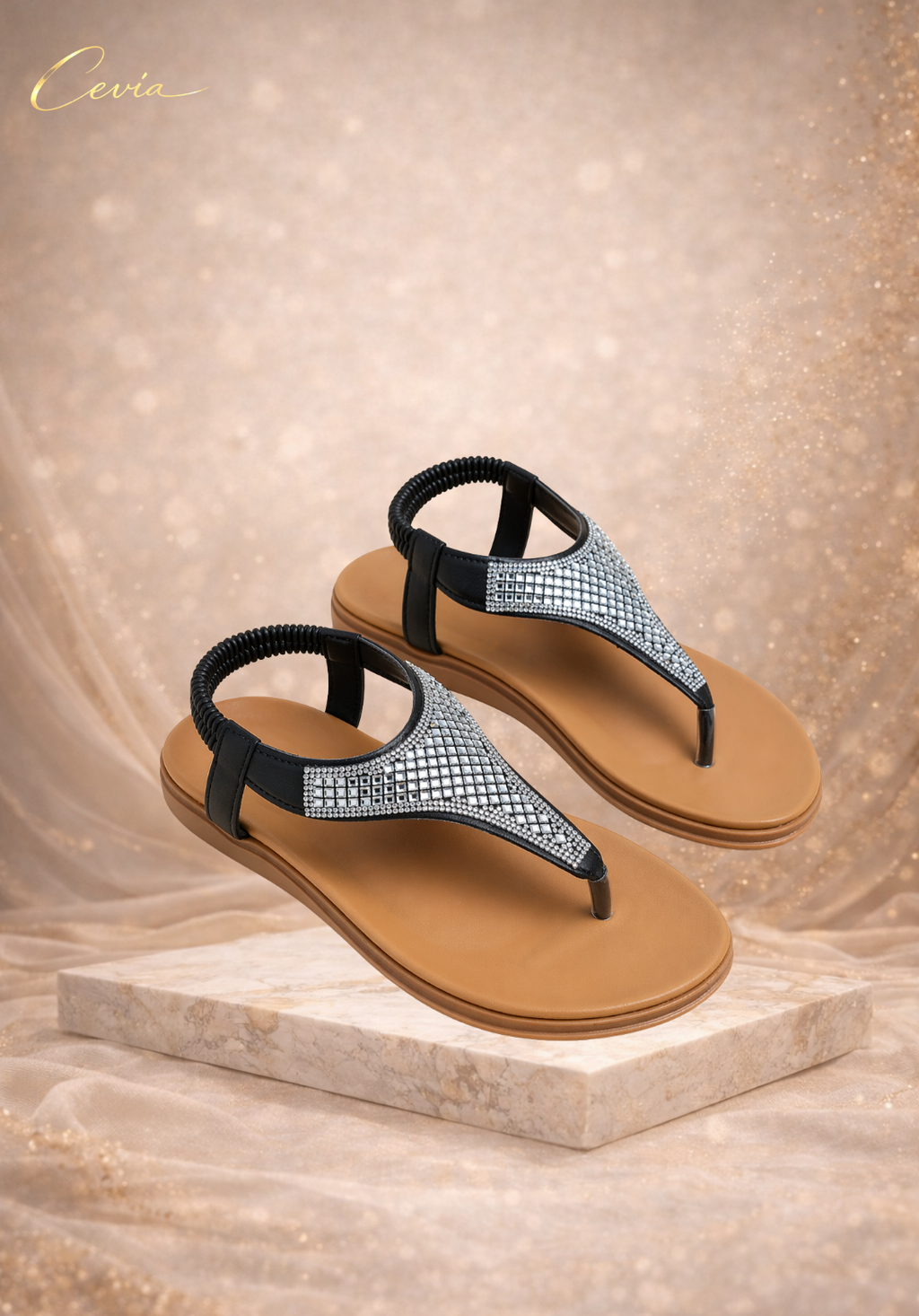 The Crystal Glide Comfort Sandals