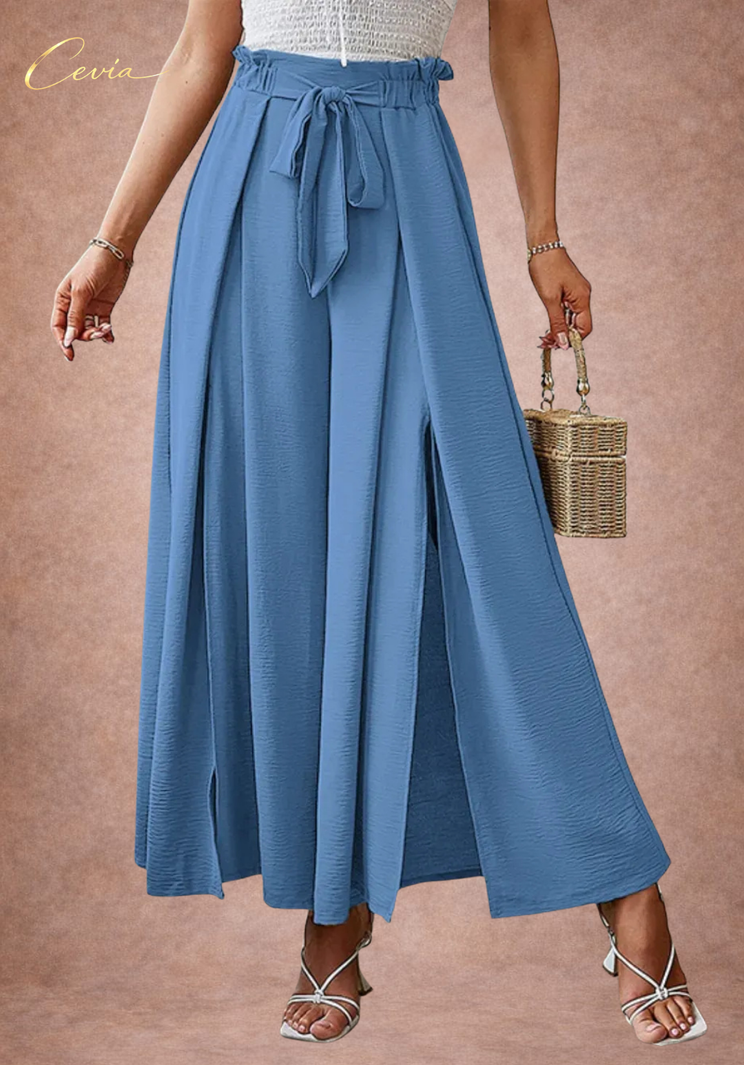 The Marielle Flow-Tie Palazzo Pants