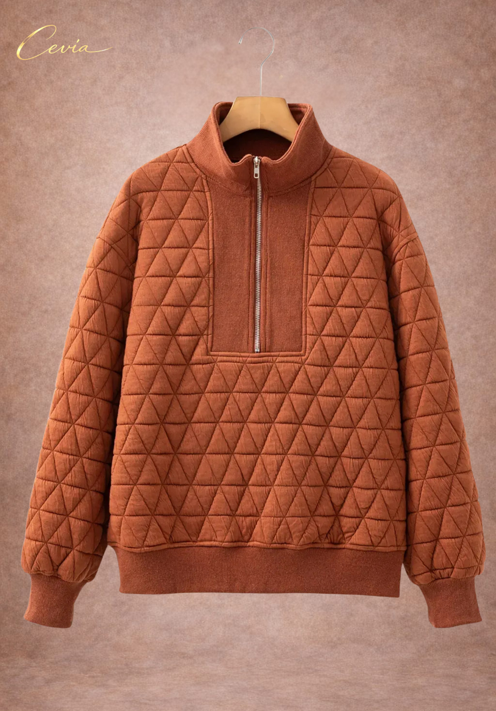 The Terralune Quilted Half-Zip Sweater