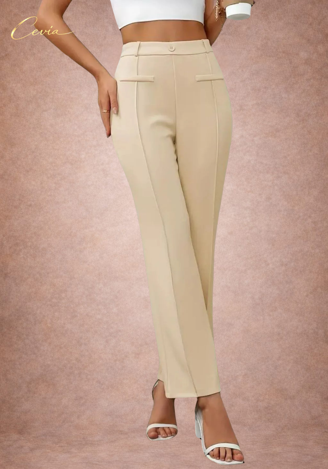 The Avielle Seam-Sculpt Tailored Pants