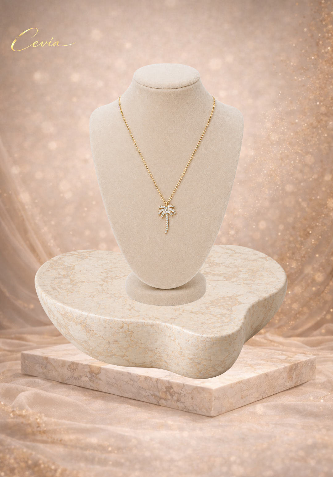 The Riviera Palm Pendant Necklace