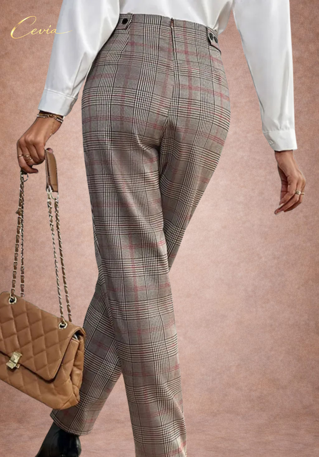 The Marivelle Paris Tailored Checkered Trousers – Heritage Plaid Elegance