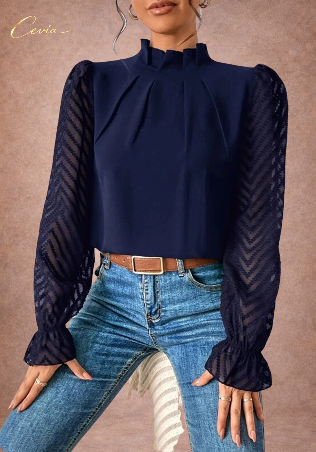 The Ivora Refined Sheer Blouse