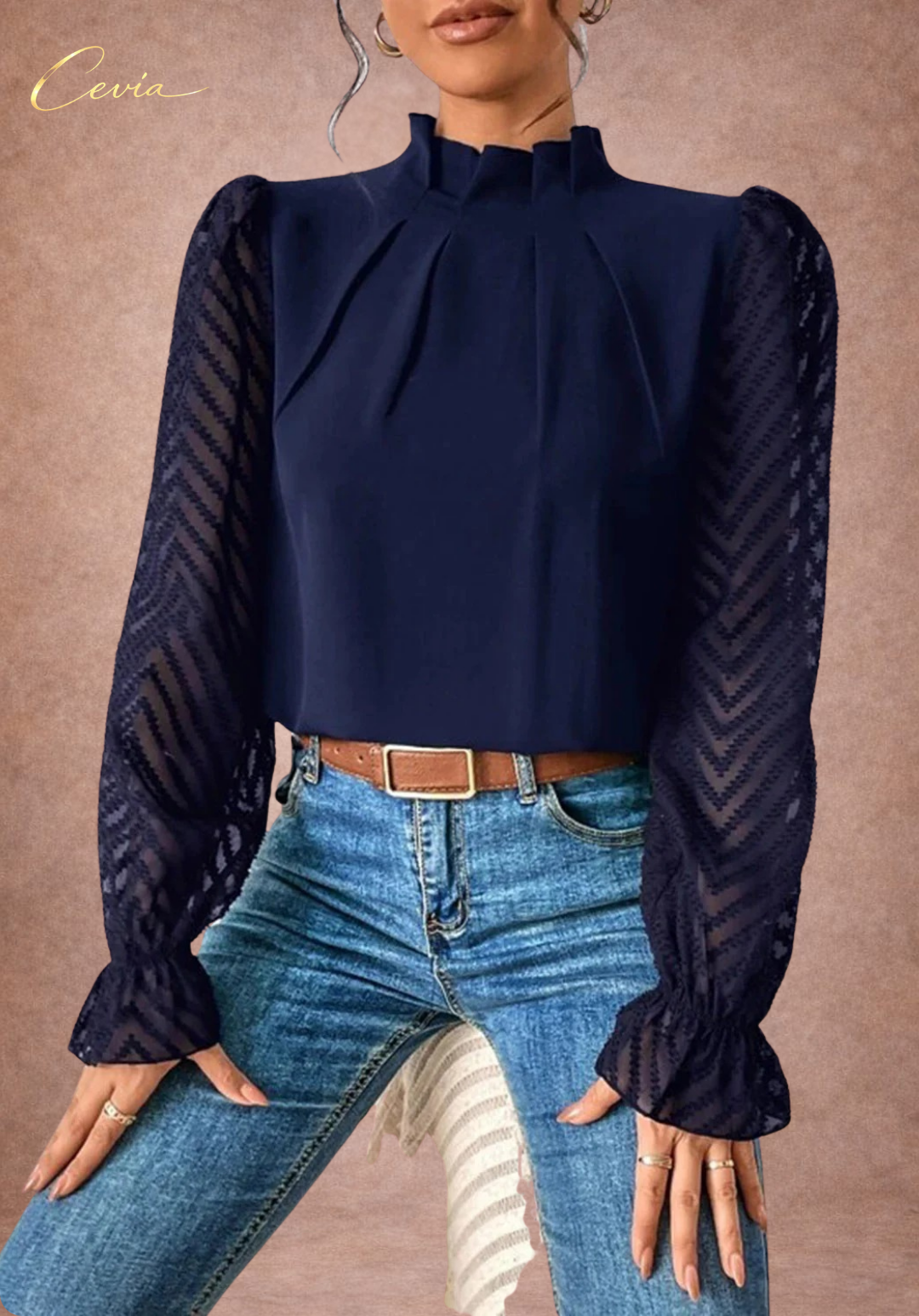 The Ivora Refined Sheer Blouse