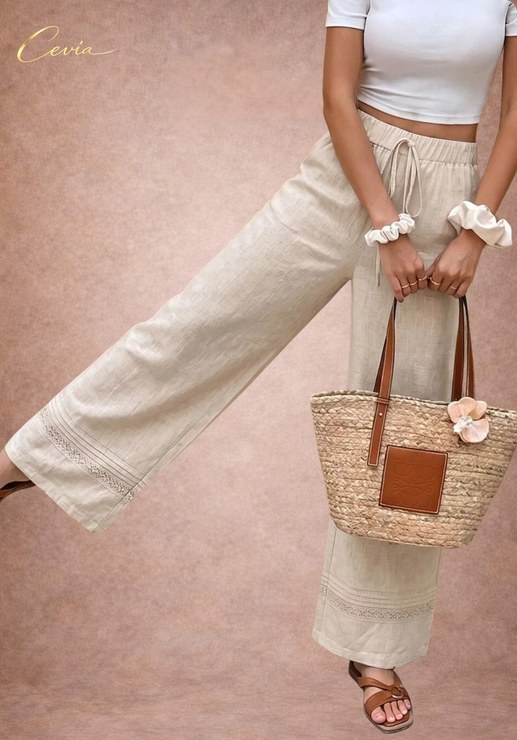 The Riviera Linen Palazzo Trousers