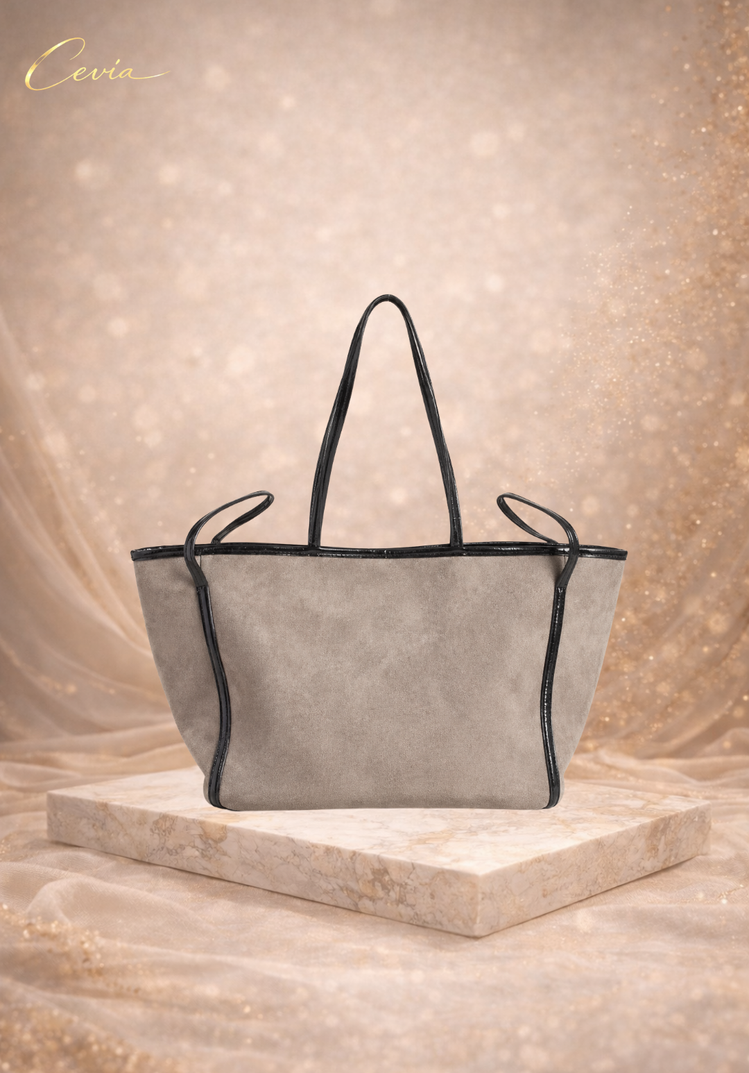 The Valmere Suede Trim Tote Bag