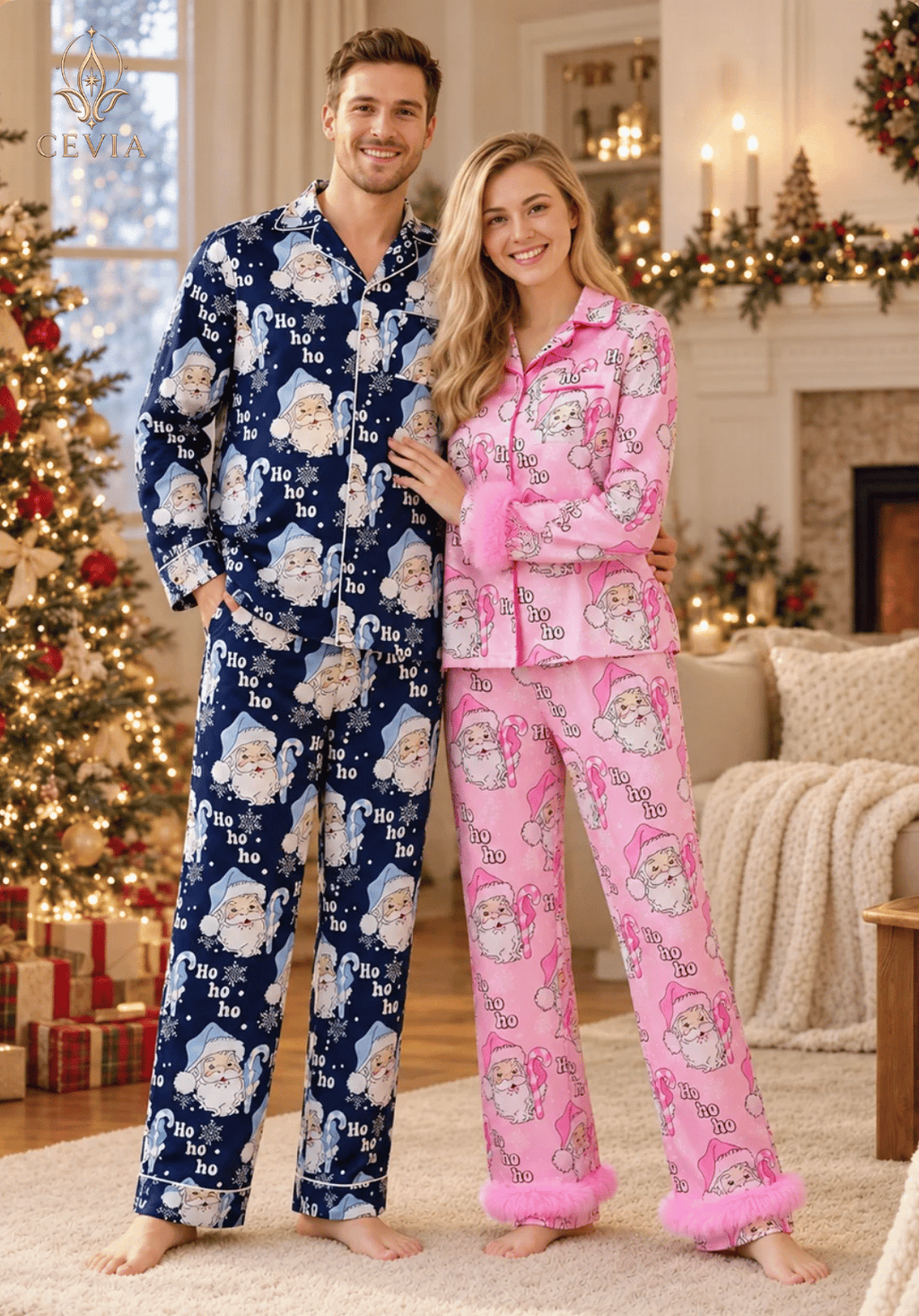The Christmas Santa Ho Ho Ho Family Matching Pajama Sets