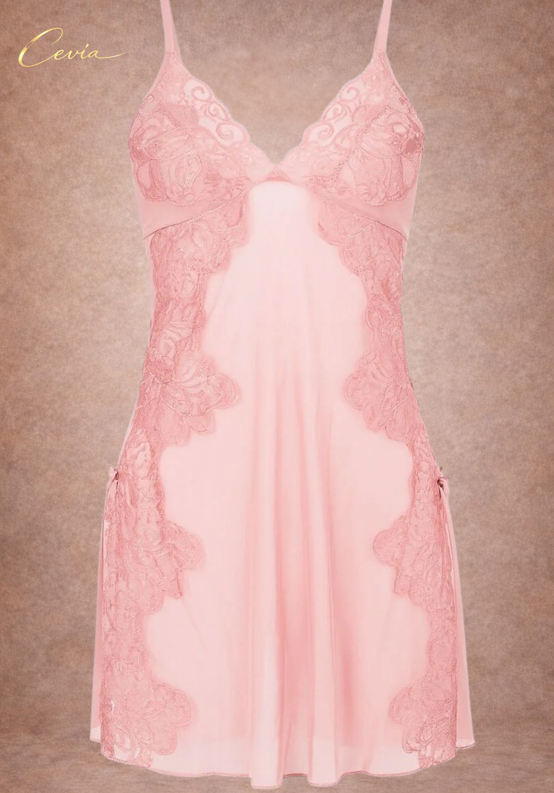 Rose Veil Lace Chemise & Robe Set (3-Piece)