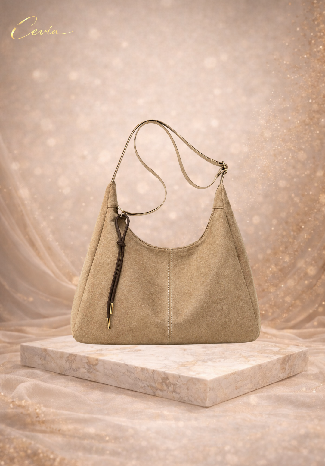 The Velora Suede Shoulder Bag