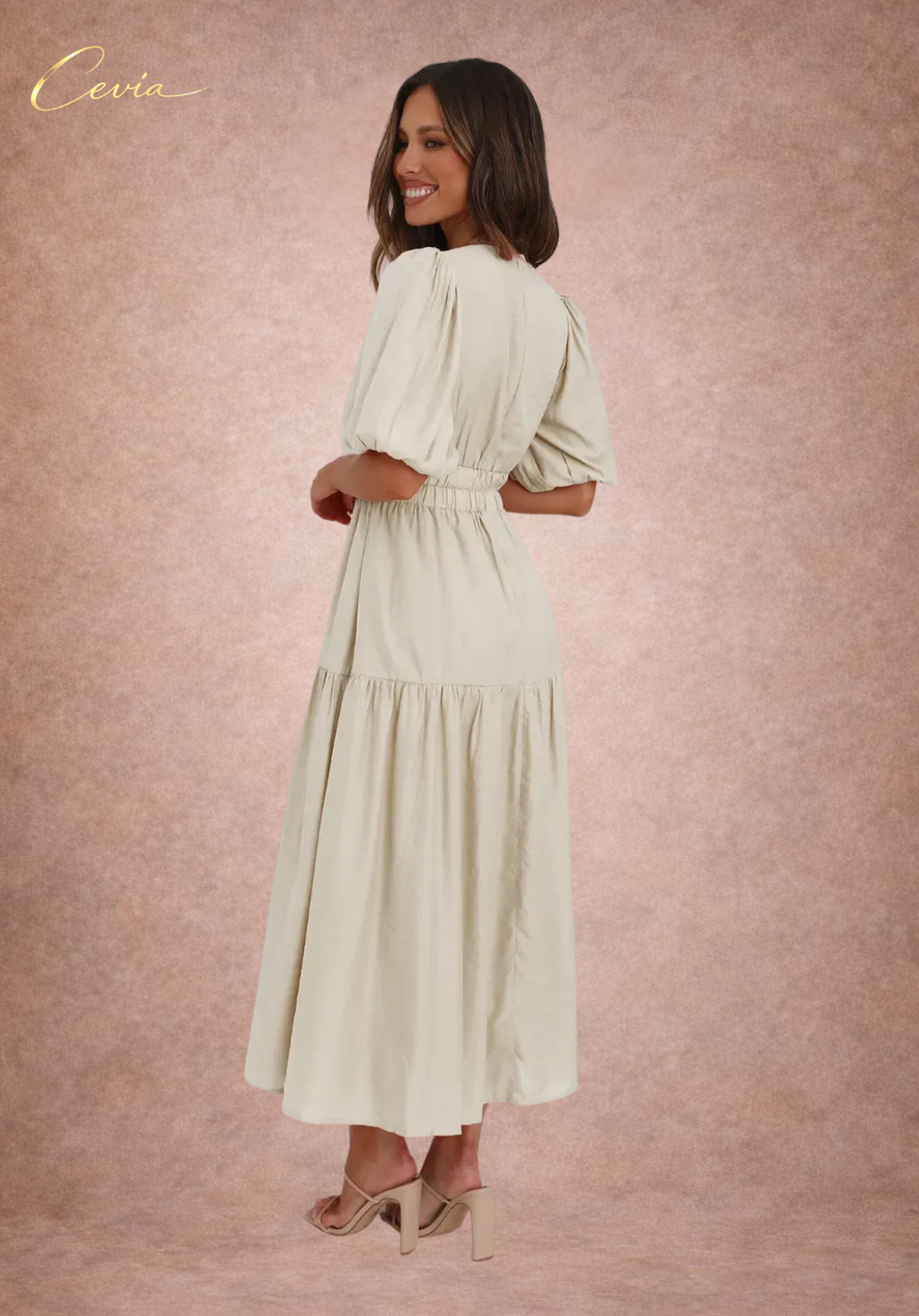 The Graceful Harmony Tiered Midi Dress