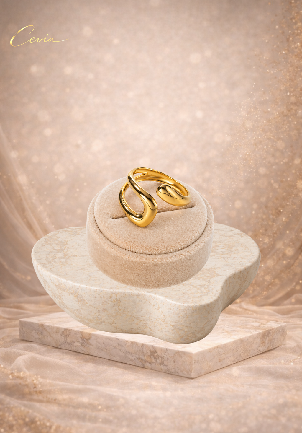 The Elara Sculpted Open Ring