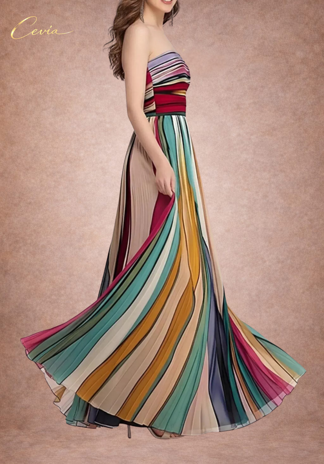 The Celeste Pleated Maxi Dress