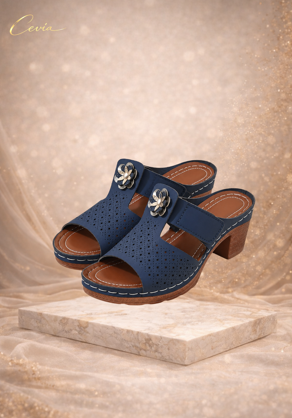 The Valencia Comfort Heeled Sandals