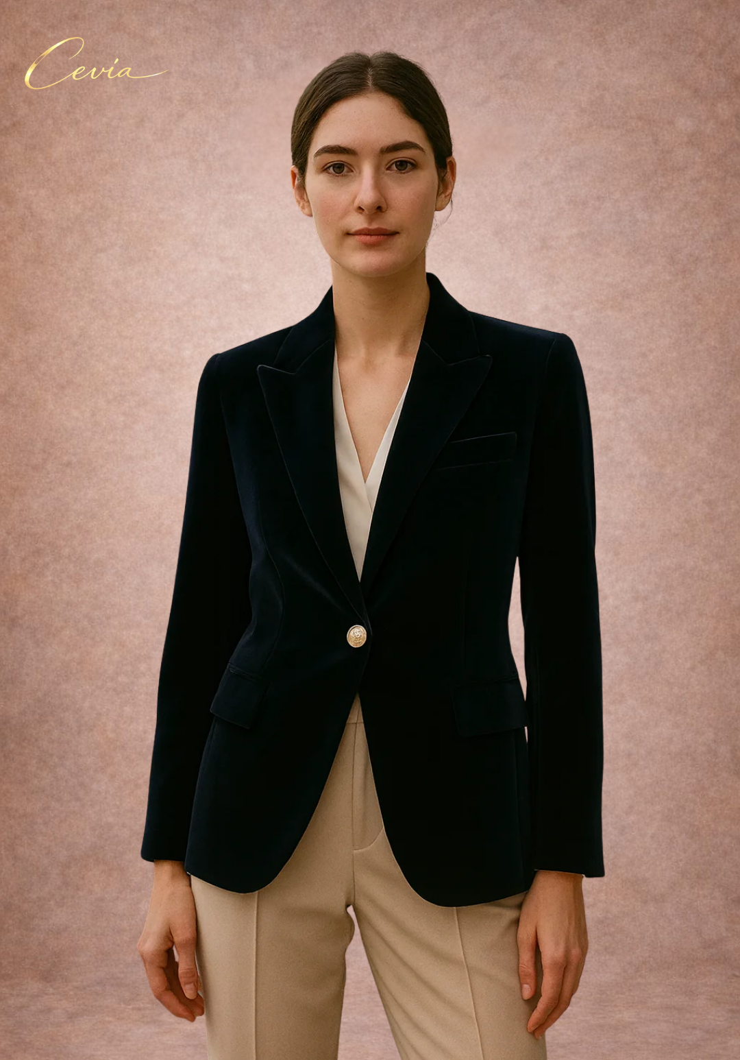 The Valérie Midnight Velvet Blazer