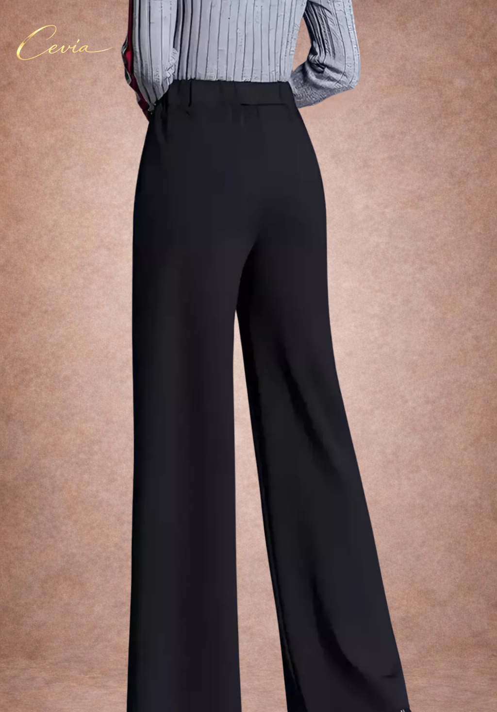 The Corvella Sleek-Line Wide-Leg Tailored Trousers