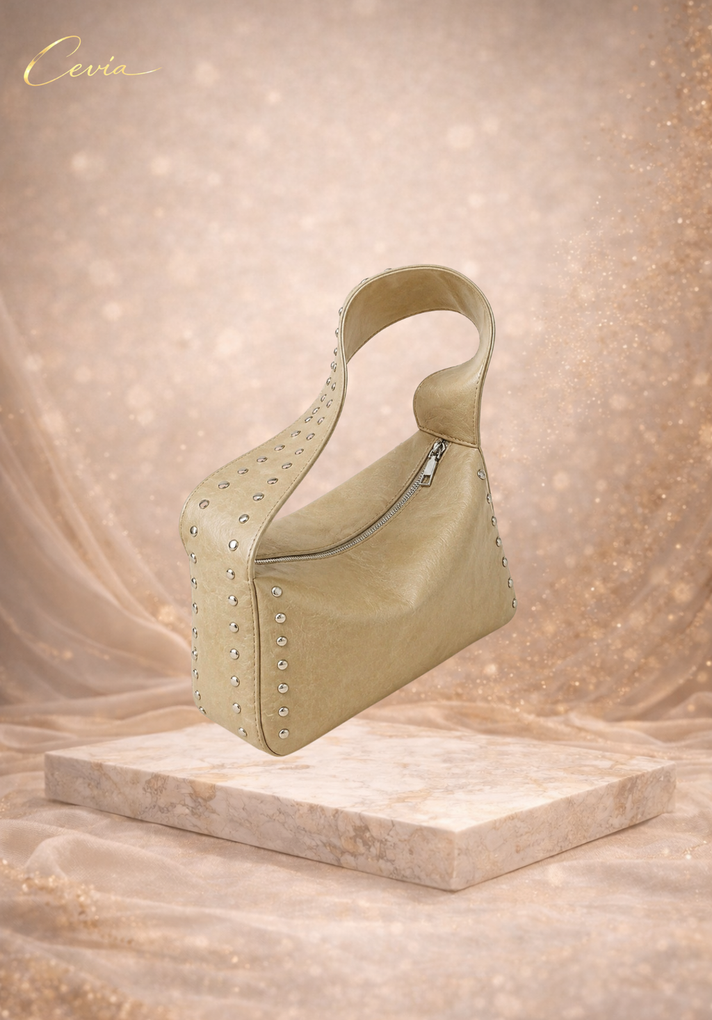 The Rivelle Studded Shoulder Bag