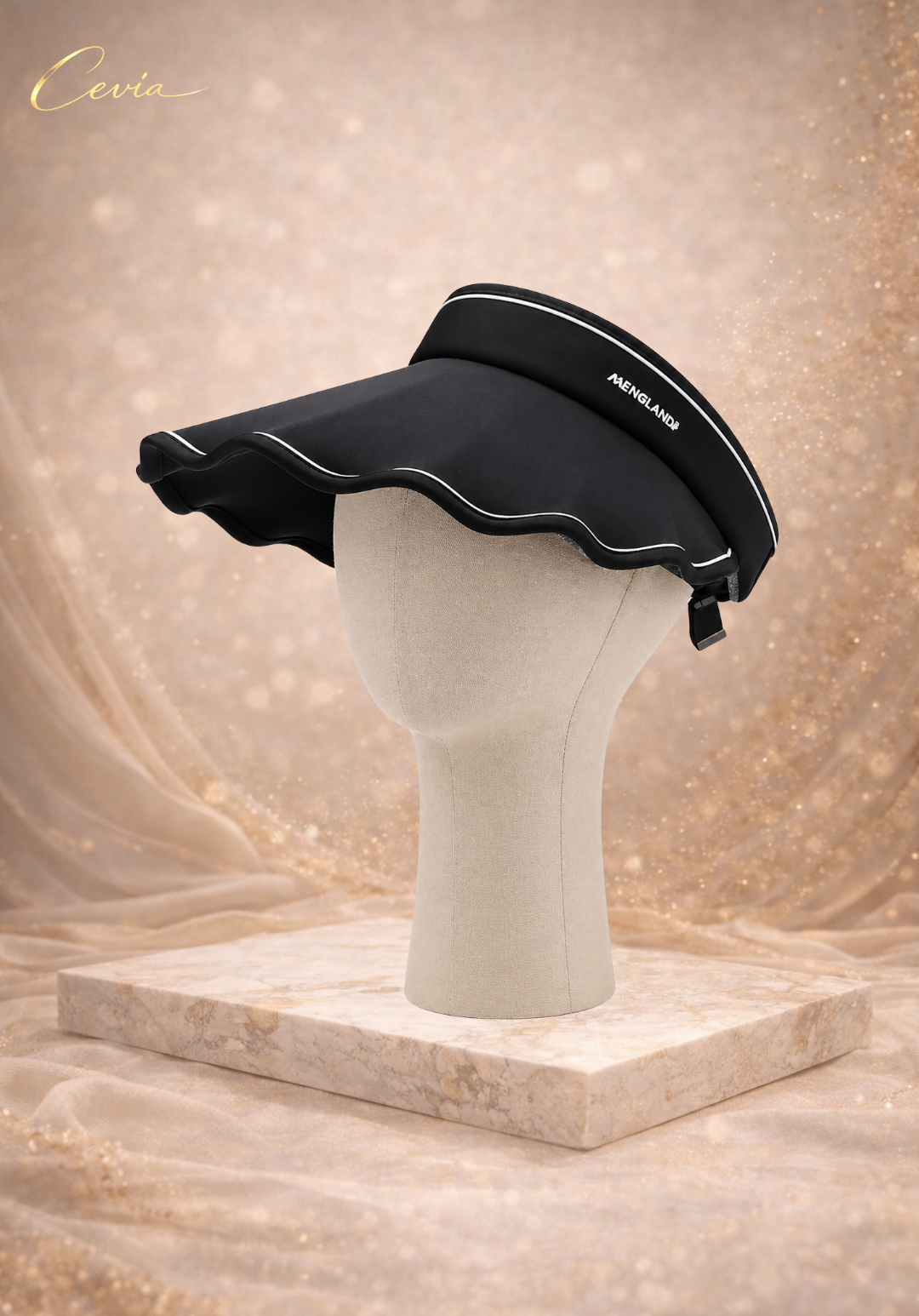 The Solenya Scalloped Ice-Silk Visor